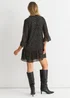 Gini London Black Animal Spot Shirt Mini Dress - 8 Image 2