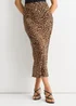 Gini London Brown Animal Print Maxi Skirt - 16 Image 3