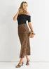 Gini London Brown Animal Print Maxi Skirt - 16 Image 4