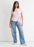 Gini London Pink Stretch Stripe Top - 8 Image 1