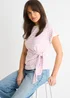 Gini London Pink Stretch Stripe Top - 8 Image 4