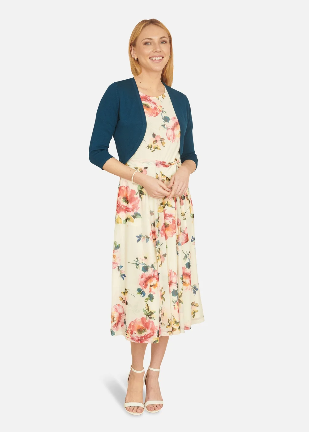 Yumi Teal Knitted Bolero - Small Image 2