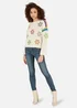 Yumi Cream Crochet Flower Jumper - Medium Image 2
