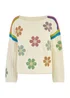 Yumi Cream Crochet Flower Jumper - Medium Image 3