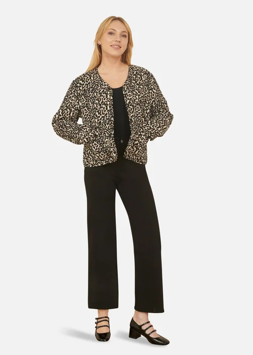 Yumi Brown Leopard Print Boxy Jacket - 10 Image 2