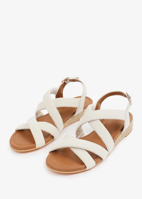 Where's That From Cream Suede Violet Low Wedge Shoes - Size 7 Image 3