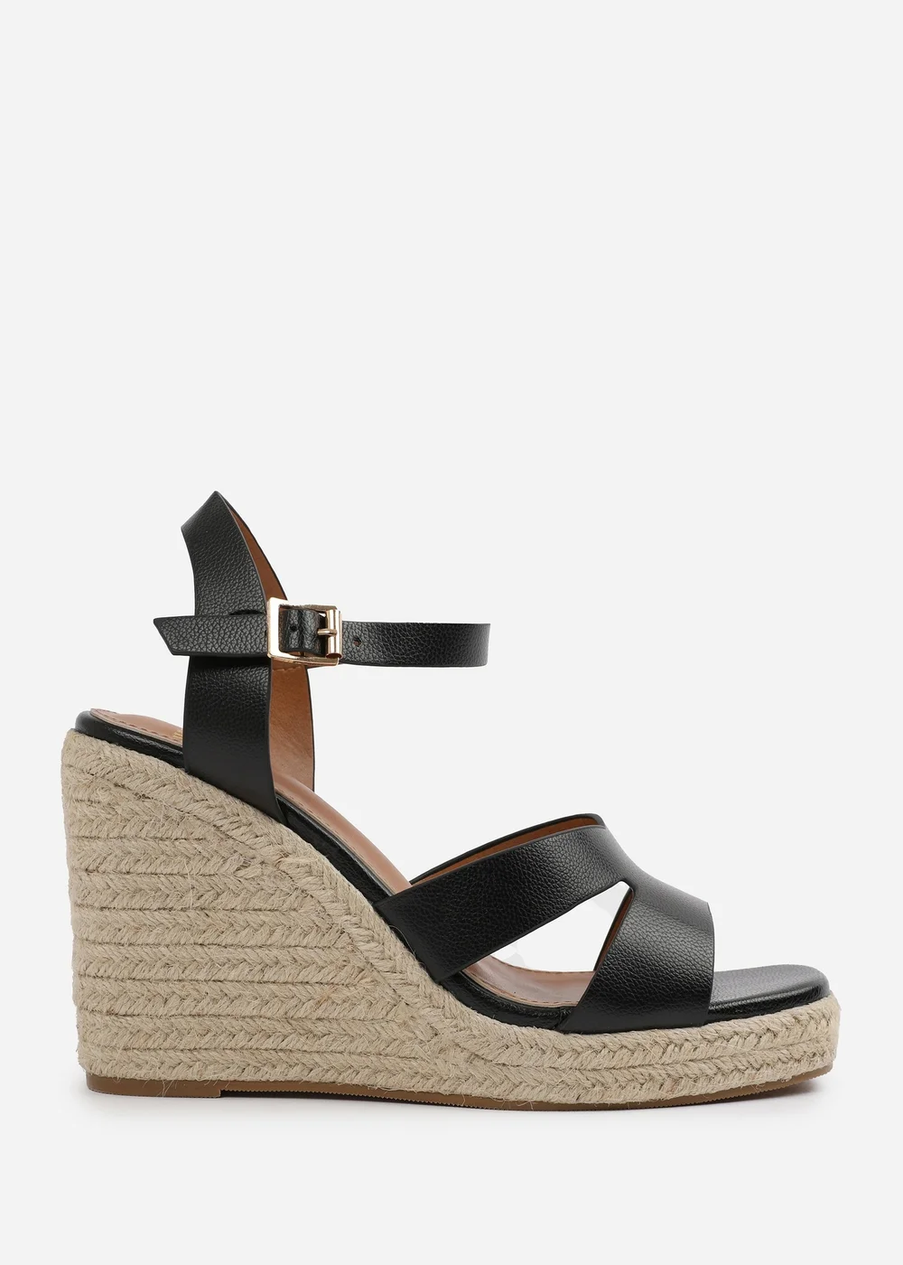 Where's That From Black-PU Wide-Fit Black PU Sansa Wedge Shoes - Size 6 Image 2
