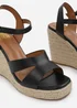 Where's That From Black-PU Wide-Fit Black PU Sansa Wedge Shoes - Size 6 Image 4