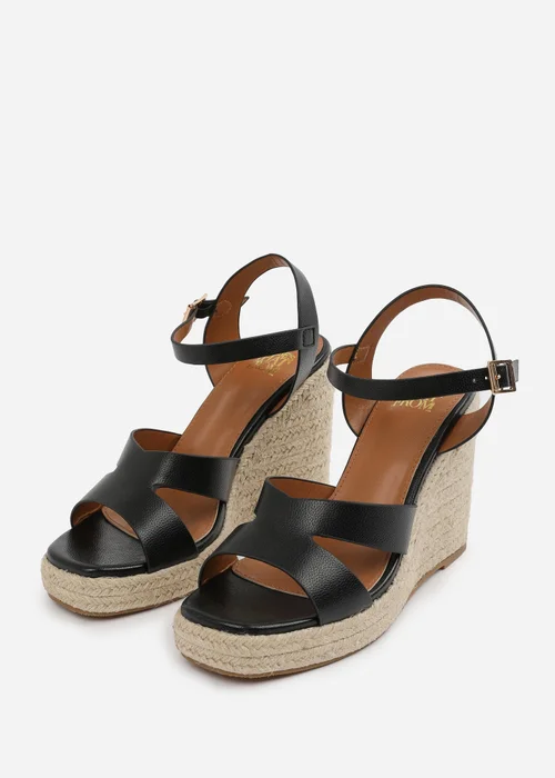 Where's That From Black-PU Wide-Fit Black PU Sansa Wedge Shoes - Size 6 Image 3