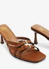 Where's That From Tan PU Ariela Cross-Over Buckle Details Strap Heel - Size 6 Image 5