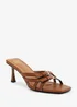 Where's That From Tan PU Ariela Cross-Over Buckle Details Strap Heel - Size 6 Image 3