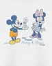 Vanilla Underground Disney True Original Mickey & Minnie White Cropped T-Shirt - Extra Large Image 6