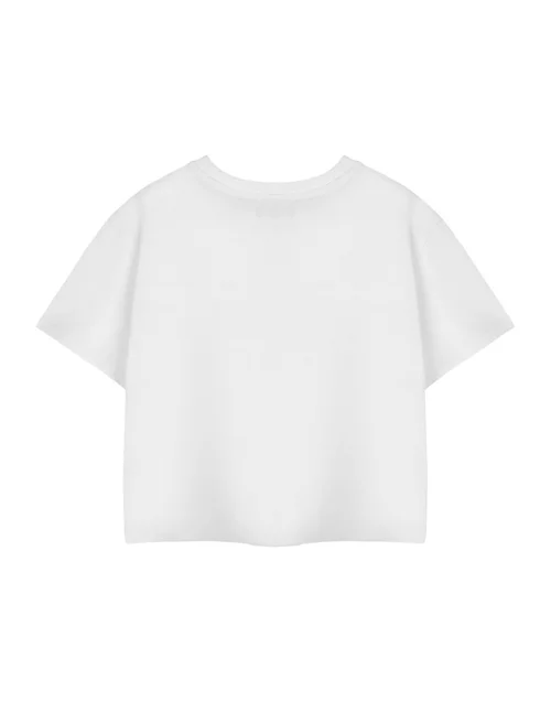 Vanilla Underground Disney True Original Mickey & Minnie White Cropped T-Shirt - Extra Large Image 2