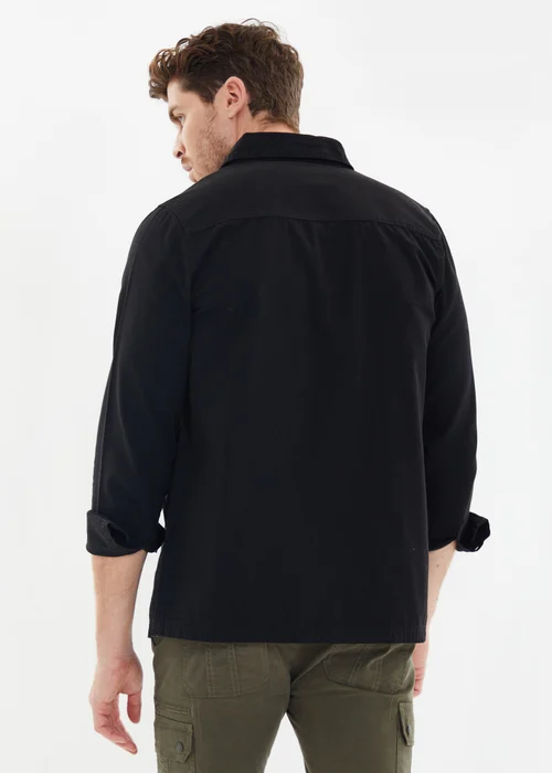 Threadbare Black Lightweight Cotton Shacket - L Image 2