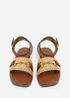 Where's That From Tan PU Catelyn Straw Detail Strap Sandals - Size 8 Image 3