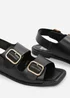 Where's That From Black PU Cher Flatform Sandal - Size 5 Image 4