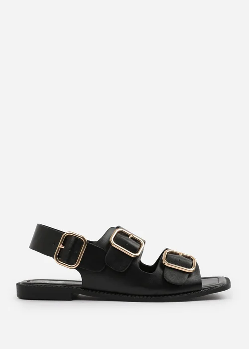 Where's That From Black PU Cher Flatform Sandal - Size 5 Image 2