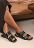 Where's That From Black PU Cher Flatform Sandal - Size 5 Image 5