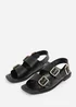 Where's That From Black PU Cher Flatform Sandal - Size 5 Image 3