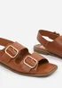 Where's That From Tan PU Cher Flatform Sandal - Size 3 Image 4