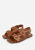 Where's That From Tan PU Cher Flatform Sandal - Size 3 Image 3