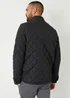Threadbare Black Funnel Neck Diamond Quilted Jacket - XL Image 2