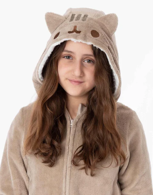 Vanilla Underground Pusheen Brown Girls Novelty Onesie (9-14 Years) - Age 13-14 Years Image 3
