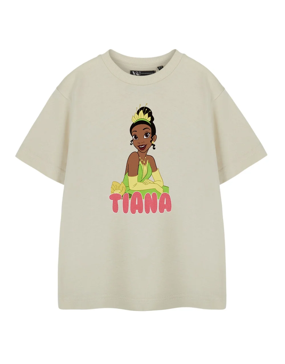 Vanilla Underground Disney Girls Oatmeal Tiana T-Shirt (3-8yrs) - Age 7-8 Years Image 1