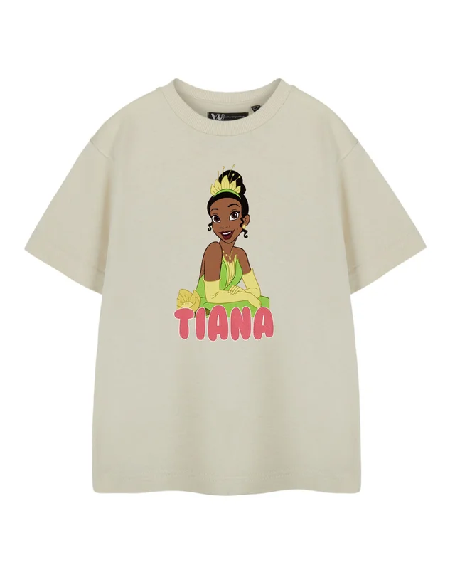 Vanilla Underground Disney Girls Oatmeal Tiana T-Shirt (3-8yrs)