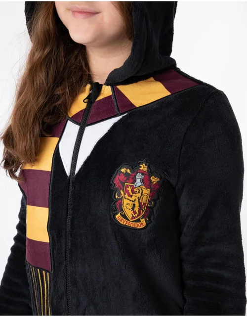 Vanilla Underground Harry Potter Gryffindor Unisex Kids Black Onesie (7-14 Years) - 098 Image 3
