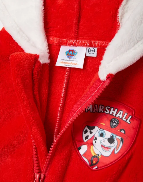 Vanilla Underground Paw Patrol Marshall Applique Face Unisex Kids Red Onesies (2-7 Years) - Age 4-5 Years Image 3