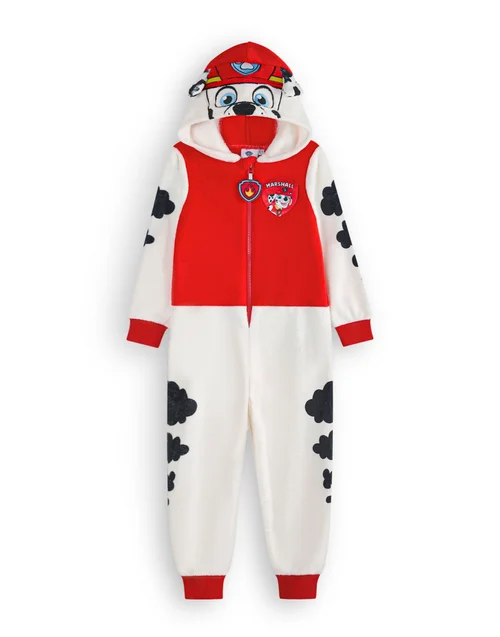 Vanilla Underground Paw Patrol Marshall Applique Face Unisex Kids Red Onesies (2-7 Years) - Age 4-5 Years Image 1