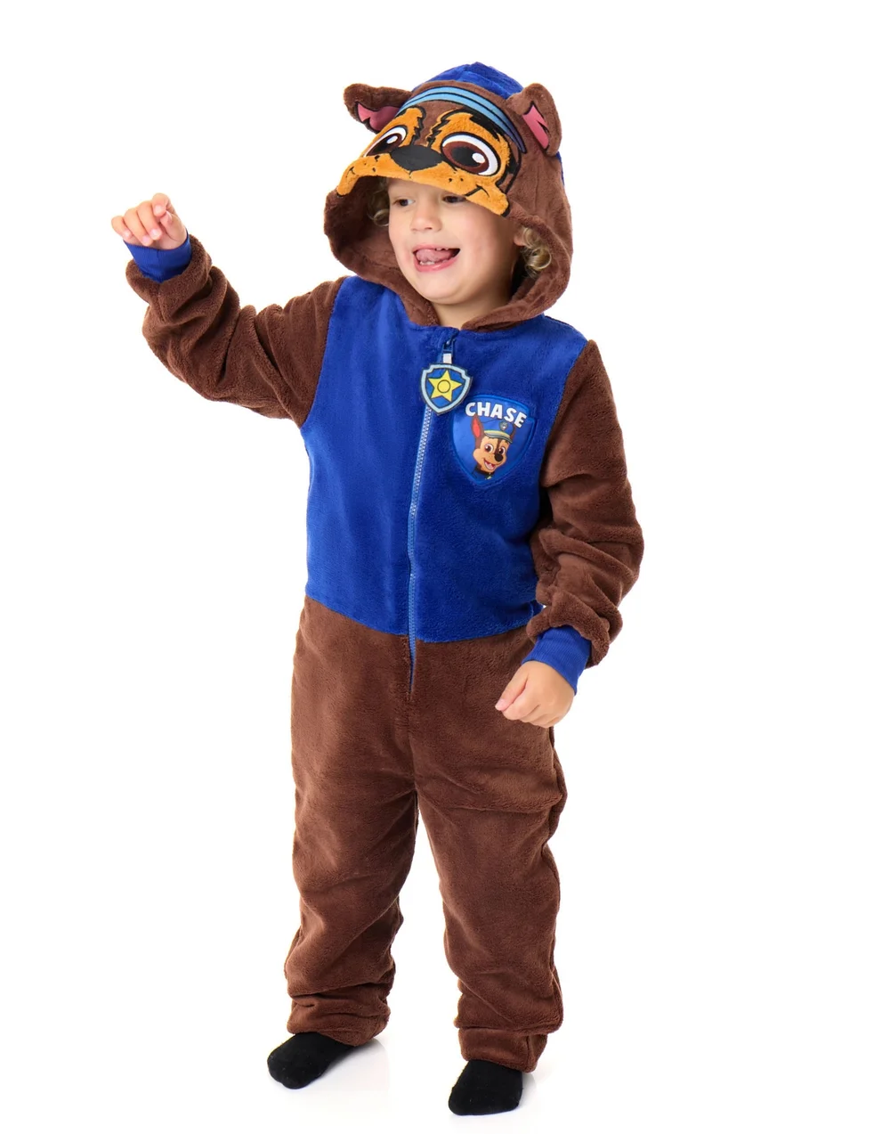 Vanilla Underground Paw Patrol Chase Applique Face Unisex Kids Blue Onesies (2-7 Years) - Age 5-6 Years Image 1