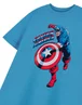 Vanilla Underground Marvel Boys Blue Captain America T-Shirt (3-14yrs) - Age 9-10 Years Image 5
