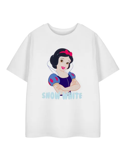 Vanilla Underground Disney Snow White White T-Shirt (3-8 Years) - Age 7-8 Years Image 1