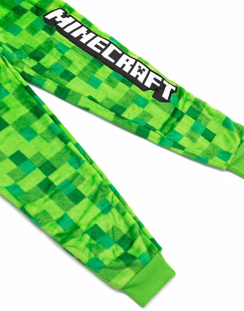 Vanilla Underground Minecraft Unisex Kids Green Pixelate Creeper Onesie (5 - 14 Years) - Age 11-12 Years Image 3