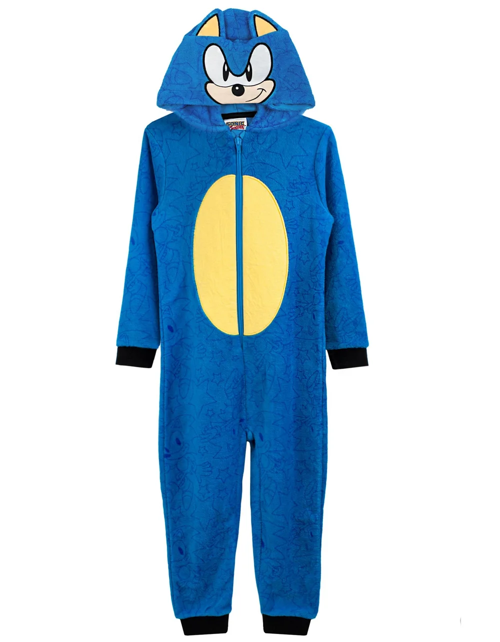 Vanilla Underground Sonic The Hedgehog Blue Cosplay Boy's 3D Onesie (4-12 Years) - Age 8-9 Years Image 1