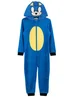 Vanilla Underground Sonic The Hedgehog Blue Cosplay Boy's 3D Onesie (4-12 Years) - Age 8-9 Years Image 1