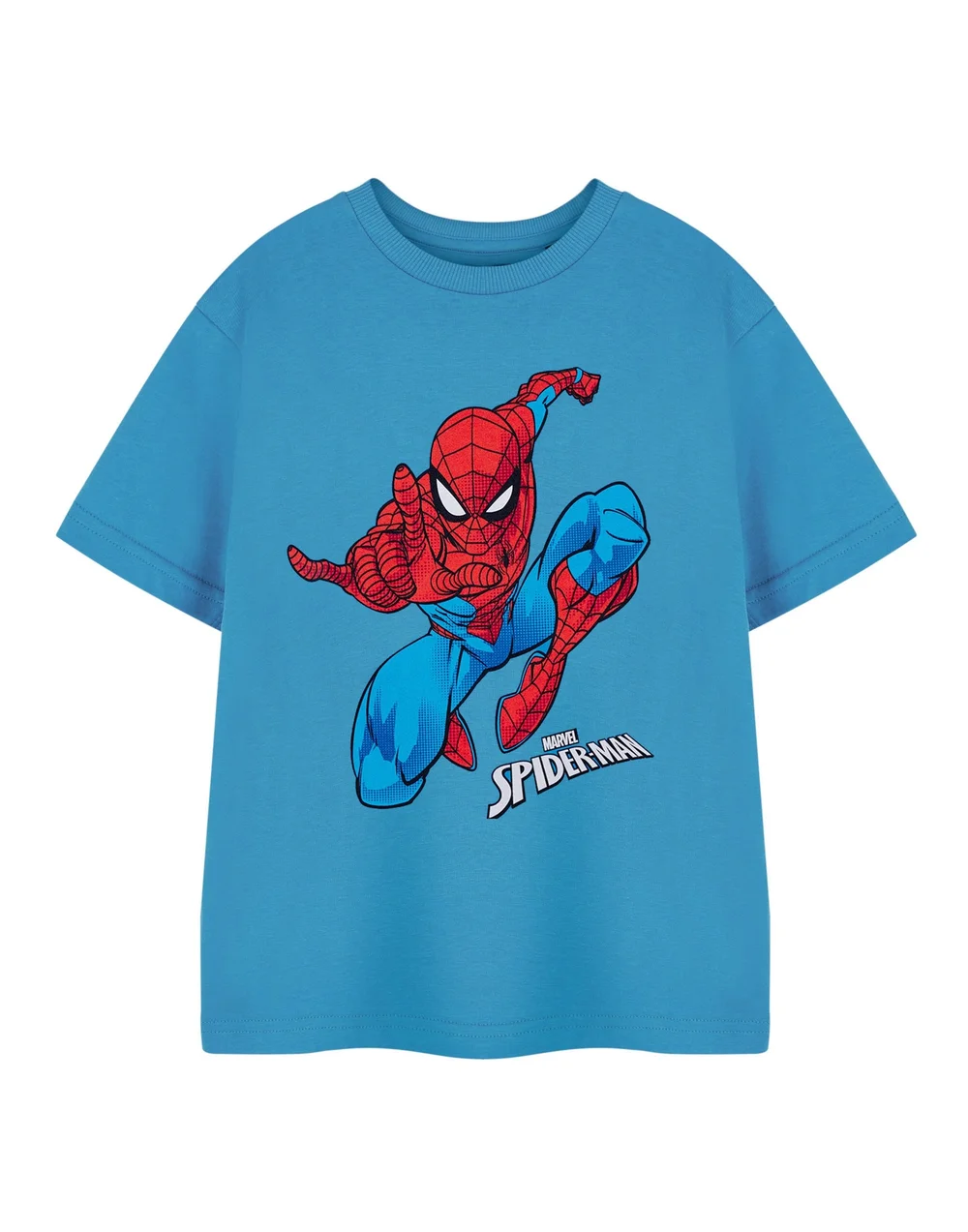 Vanilla Underground Spiderman Jump Blue T-Shirt (2-14 Years) - Age 3-4 Years Image 1
