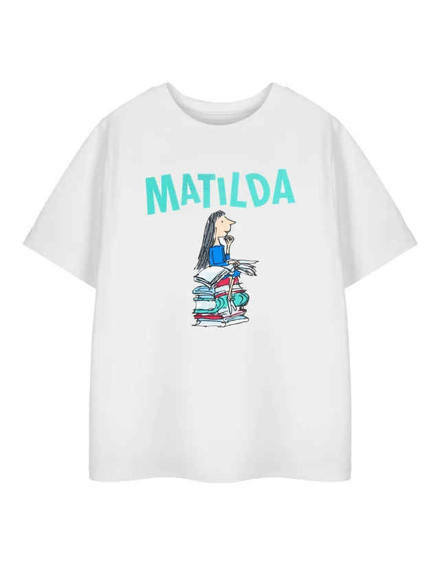 Vanilla Underground Roald Dahl Matilda Unisex Kids White T-Shirt (3-14 Years)