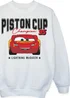 Ada & Ted Disney Cars Lightning McQueen Piston Cup Champions Kids White Sweatshirt (3-13 Years) - Age 12-13 Years Image 2