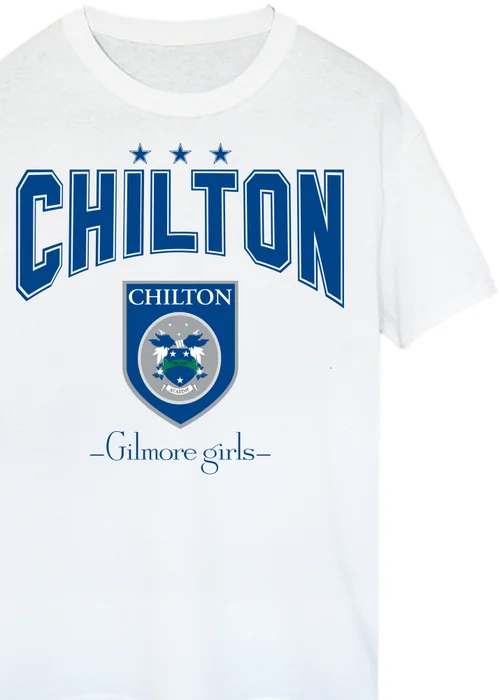 Spiral Galaxy Gilmore Girls Chilton Women White Boyfriend Fit T-Shirt - Large Image 2
