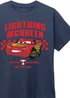 Ada & Ted Disney Cars Lightning McQueen Take The Lead Kids Navy T-Shirt (3-13 Years) - Age 9-11 Years Image 2