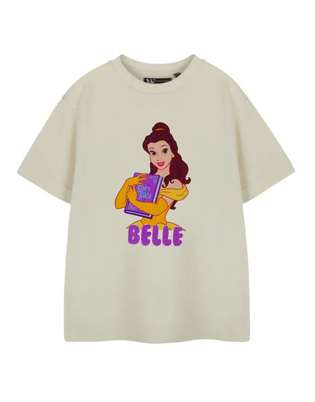 Vanilla Underground Disney Belle Beige T-Shirt (3-8 Years)