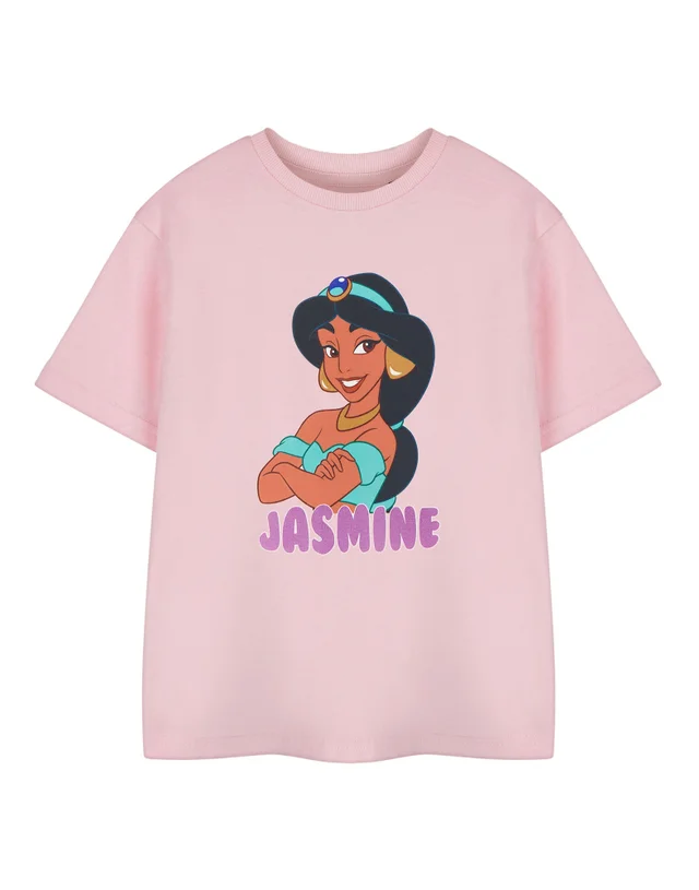 Vanilla Underground Disney Princess Jasmine Girls Pink T-Shirt (3-8 Years)