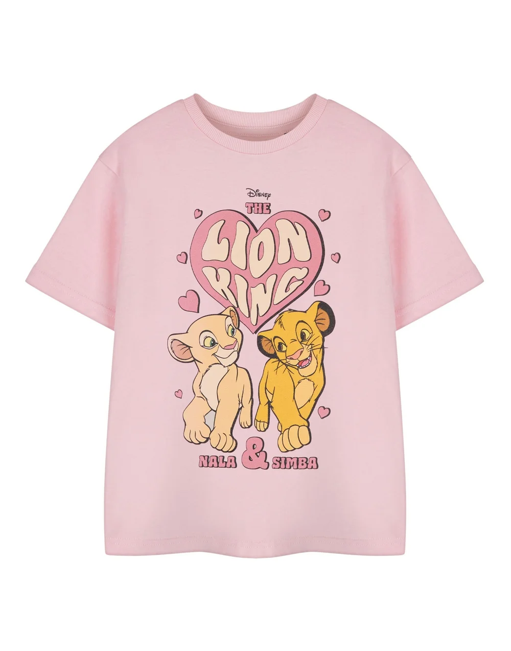 Vanilla Underground Disney Heart Lion King Girls Pink T-Shirt (3-14 Years) - Age 7-8 Years Image 1