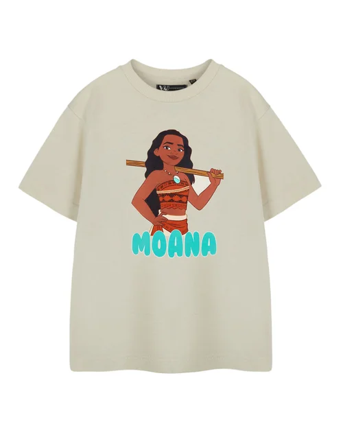 Vanilla Underground Disney Moana Oatmeal T-Shirt (3-8 Years) - Age 3-4 Years Image 1