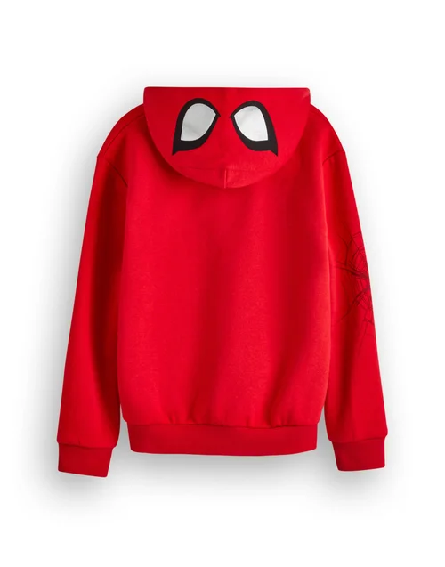 Vanilla Underground Marvel Spiderman Boys Red Hoodie (2-8 Years) - 7-8 Yrs Image 4