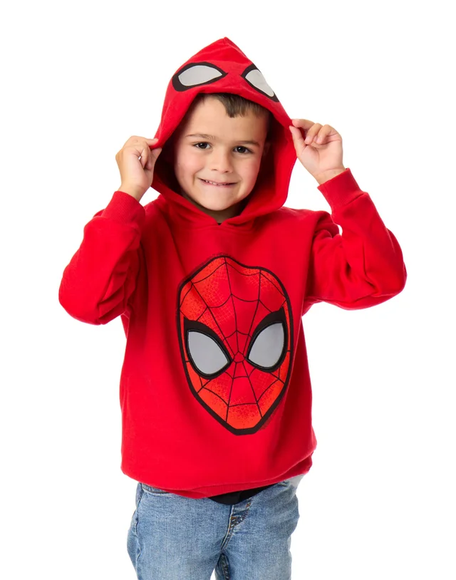 Vanilla Underground Marvel Spiderman Boys Red Hoodie (2-8 Years)