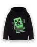 Vanilla Underground Minecraft Creeper Print at Front Big Kids Black Hoodie (5-14 Years) - 11-12 Yrs Image 1